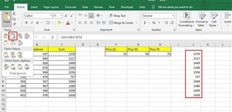 how to paste cells with formulas in excel