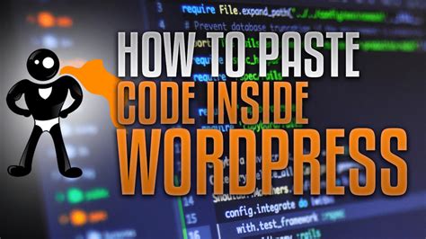 how to paste code in wordpress