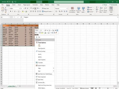 how to paste excel data into powerpoint table