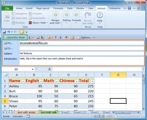 how to paste excel sheet in outlook email body