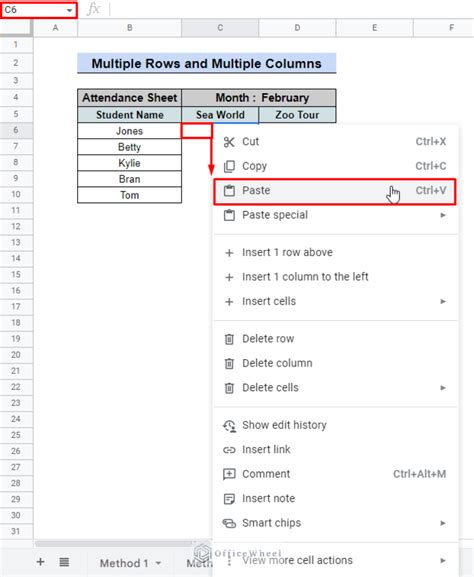 how to paste multiple rows in google sheets