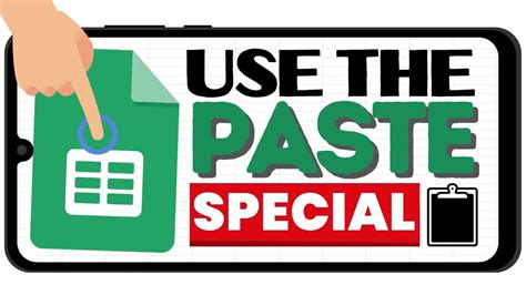 how to paste special in google sheets mobile