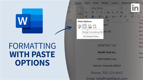 how to paste text in word with formatting