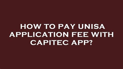 How To Pay An Application Fee
