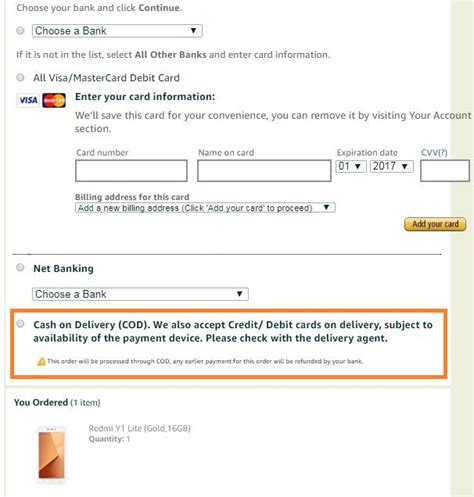 How To Pay Online For Cod In Amazon