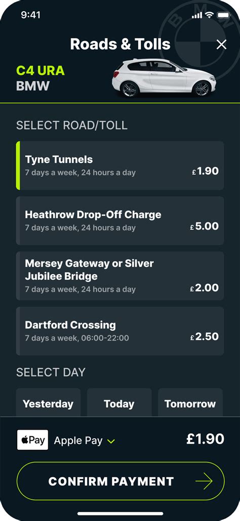 how to pay tyne tunnel charge