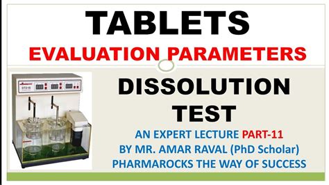how to perform dissolution test for tablets