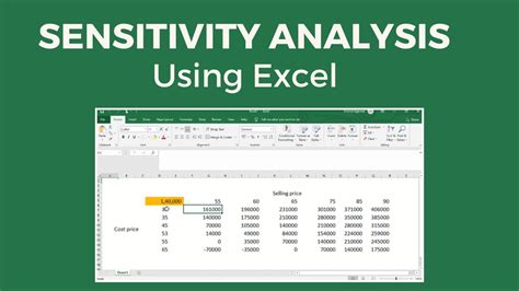 how to perform sensitivity analysis in excel