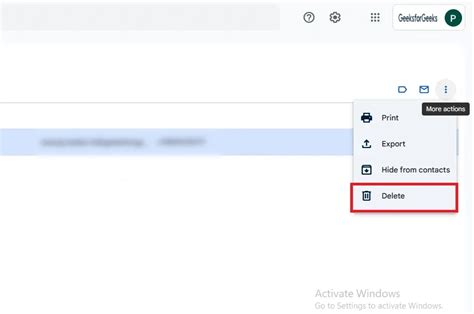how to permanently delete contacts from email