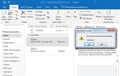 how to permanently delete email in new outlook