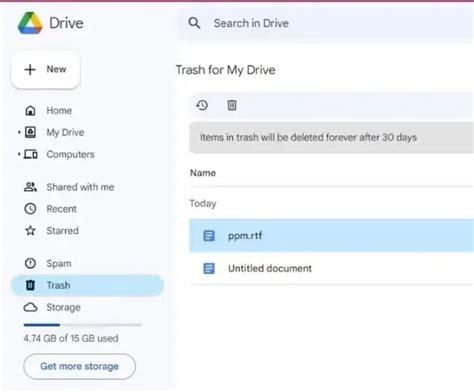 how to permanently delete files on google docs