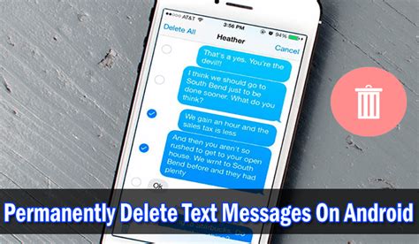 how to permanently delete text messages on android