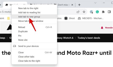 how to pin a tab in chrome android
