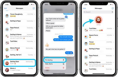 how to pin a text thread on iphone