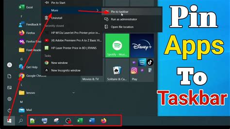 How To Pin Application In Taskbar