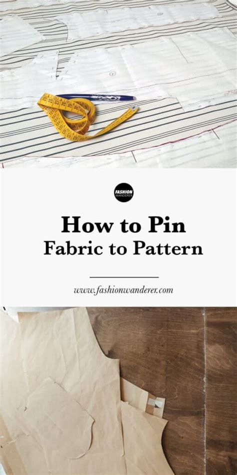 How To Pin Pattern To Fabric