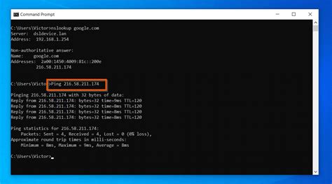 how to ping google from linux command line