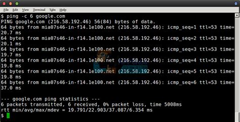 How To Ping Google From Linux Terminal