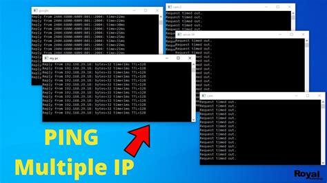 how to ping multiple ip addresses in windows