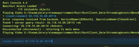 how to ping rust server