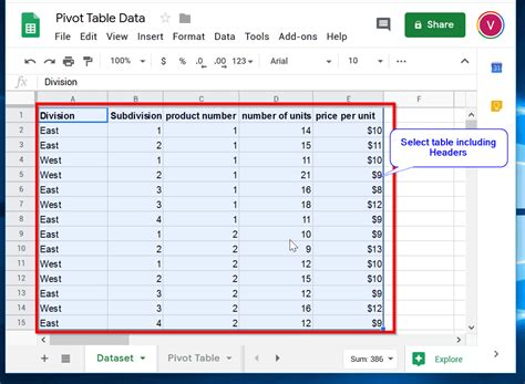 how to pivot table in google sheets