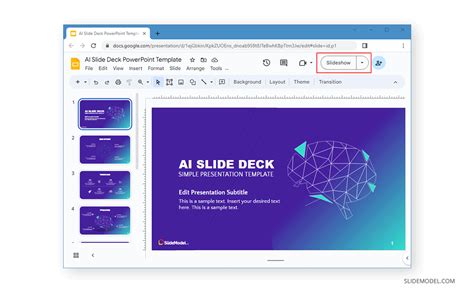 how to play slides continuously in google slides