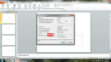 how to play slideshow continuously in powerpoint