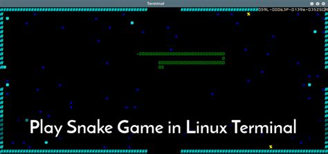 How To Play Snake In Terminal