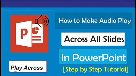 How To Play Sound In Powerpoint Across Slides
