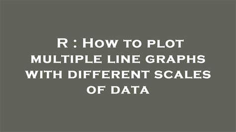 how to plot multiple line graphs in r