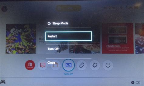 how to power down nintendo switch