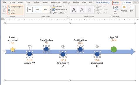 how to prepare a timeline in word