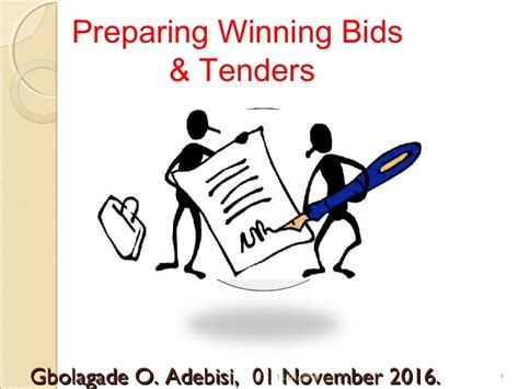 how to prepare bids and tenders