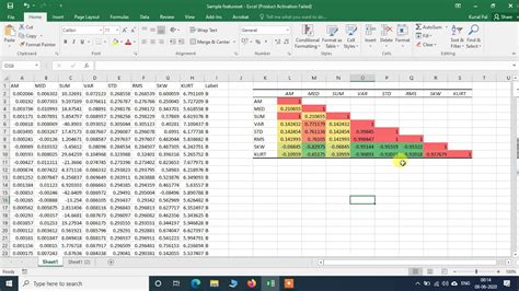 how to prepare correlation matrix in excel