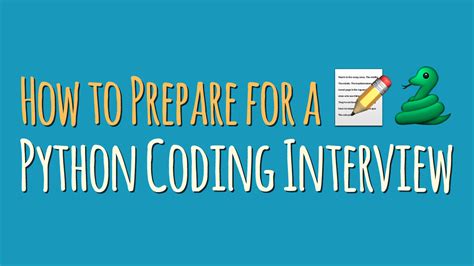 how to prepare for a python coding interview