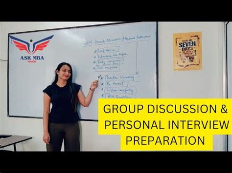 how to prepare for group discussion and personal interview for mba