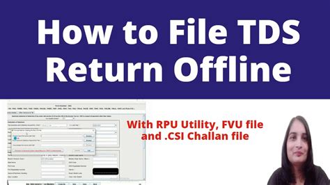 how to prepare tds return without software