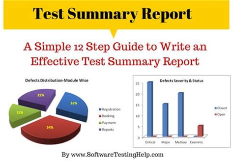 how to prepare test summary report in software testing