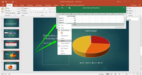 how to present an excel sheet in powerpoint
