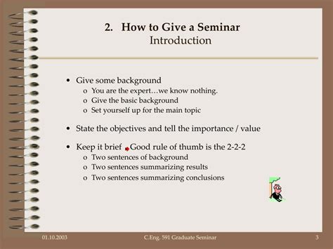 how to present seminar introduction