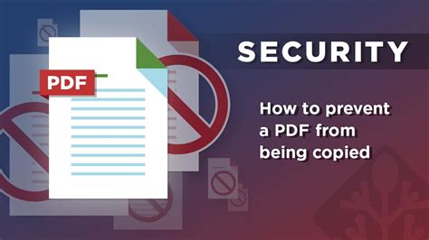 How To Prevent A Pdf File From Being Copied