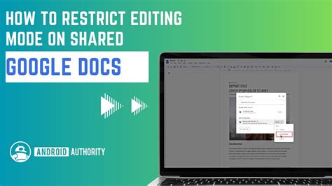 how to prevent editing in google docs