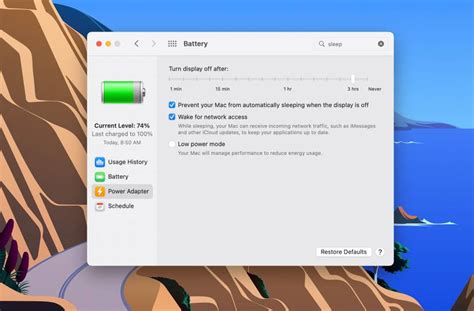 how to prevent mac from automatically turning off