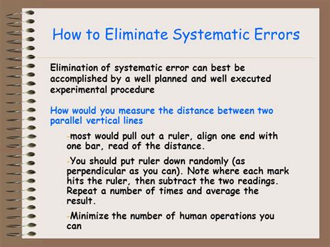 how to prevent systematic errors