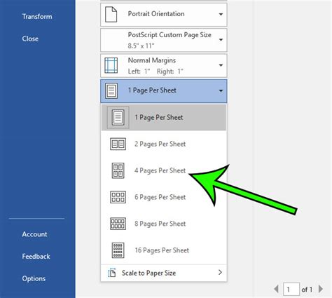How to print multiple pdf pages on one page