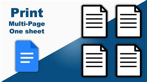 how to print across multiple pages google docs