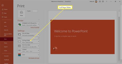 how to print all powerpoint slides on one page