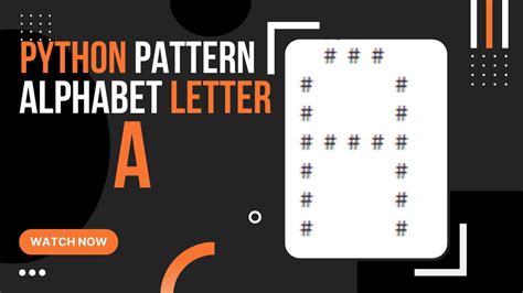 how to print alphabet pattern in python