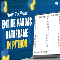 how to print an entire pandas dataframe in python