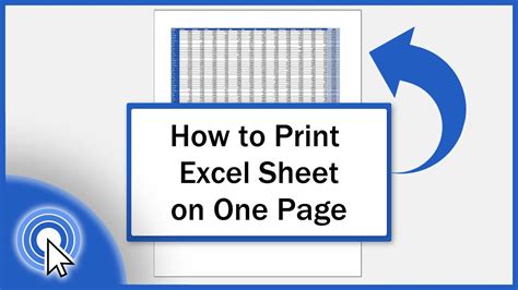 how to print microsoft excel spreadsheet on one page